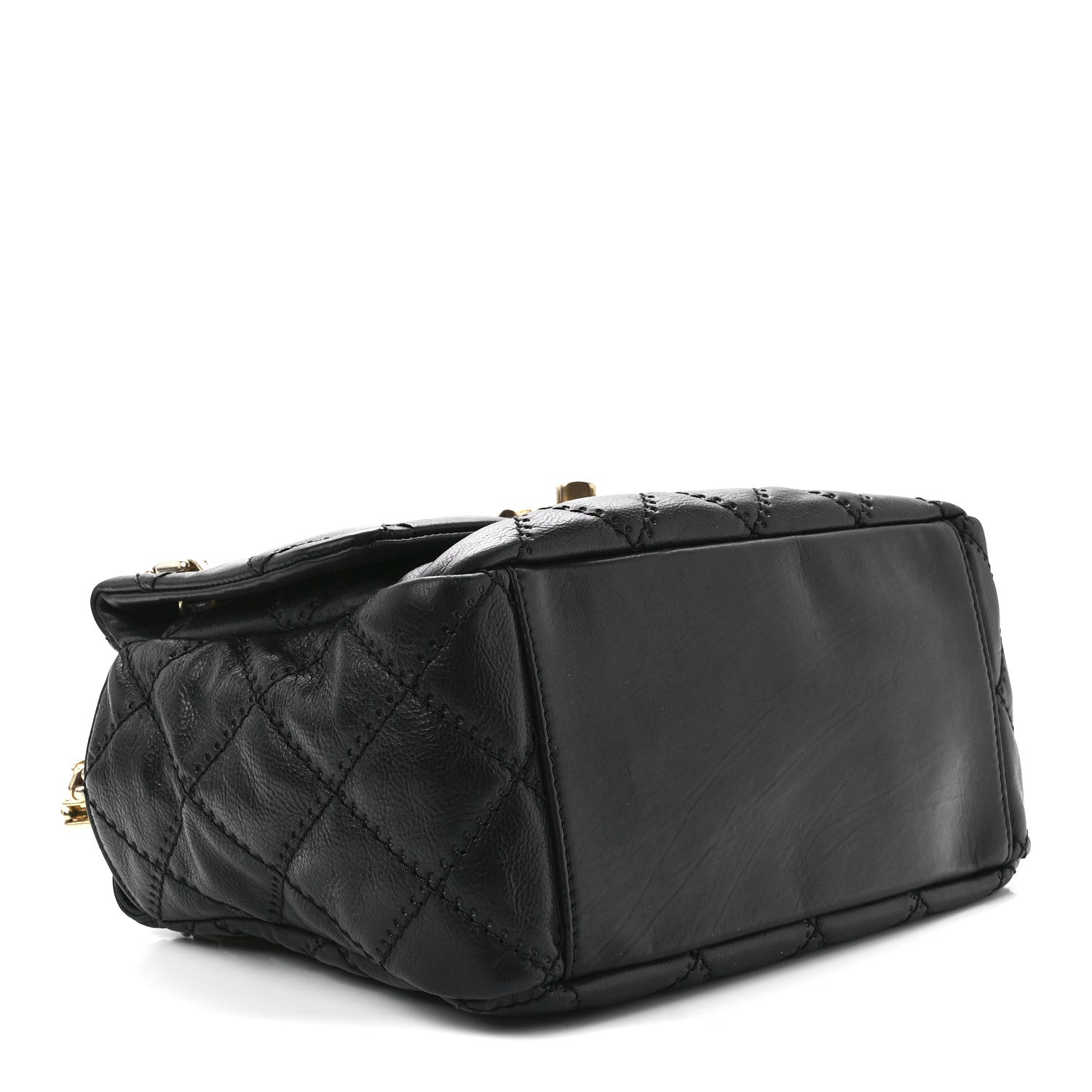Chanel Calfskin Quilted Retro Chain Tote Black 4 of 12