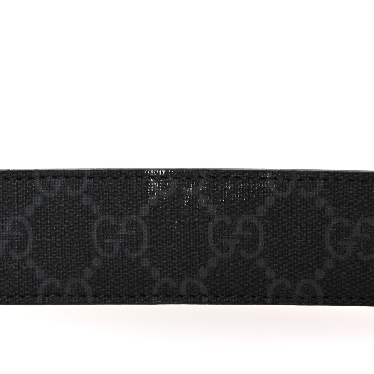 GG Supreme Monogram Plutone Calfskin 35mm Belt 80 32 Black