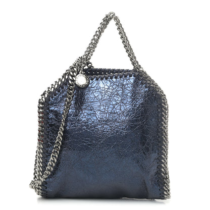 Stella McCartney Metallic Crackle Tiny Falabella Tote Navy 1 of 4