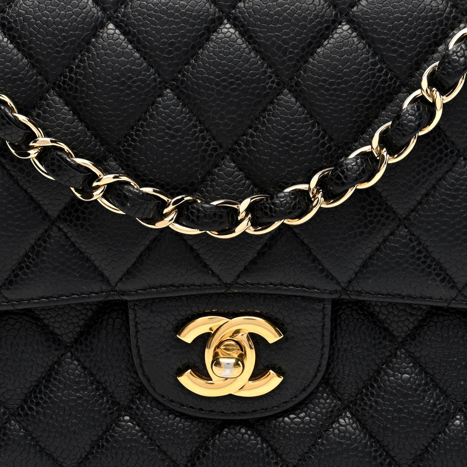 Chanel Caviar Quilted Medium Double Flap Black 8 of 10