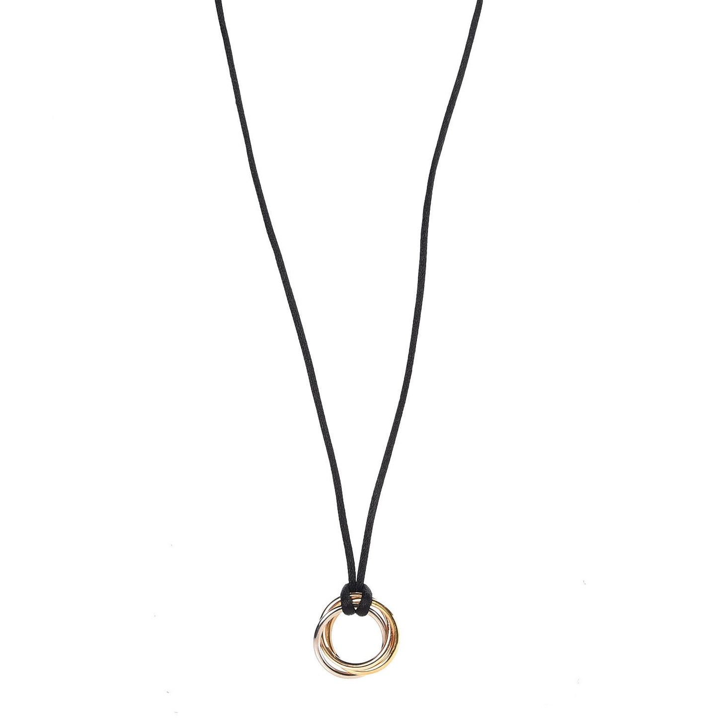 18K Pink Yellow White Gold Trinity Cord Necklace