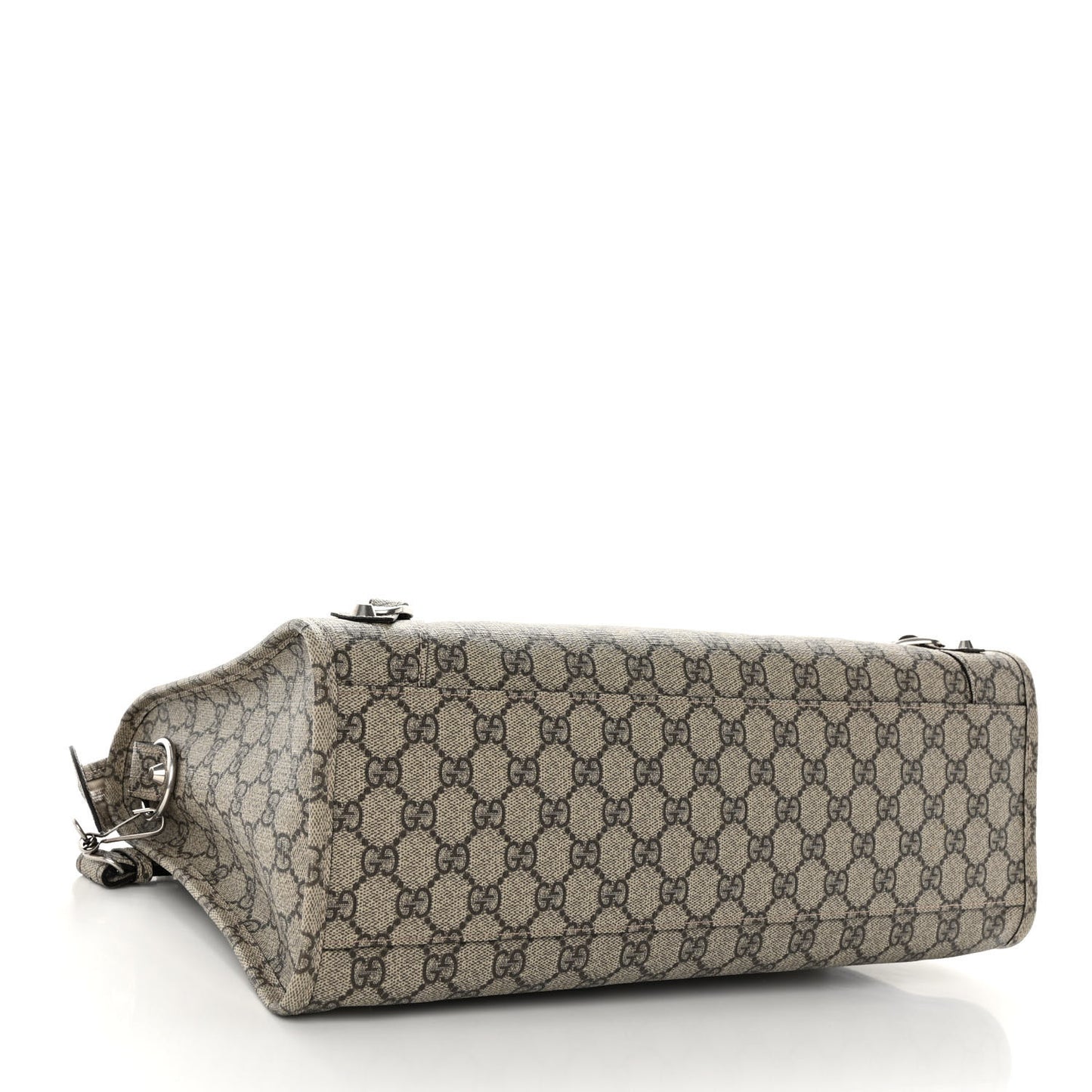 X GUCCI GG Supreme Monogram Neo Classic Silver Hardware City Beige Ebony