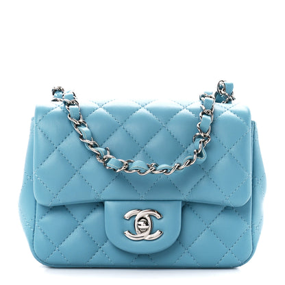 Chanel Lambskin Quilted Mini Square Flap Blue 1 of 11