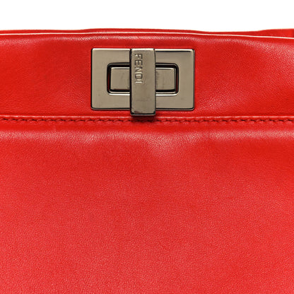 Fendi Nappa Mini Peekaboo Iconic Satchel Papavero 6 of 12