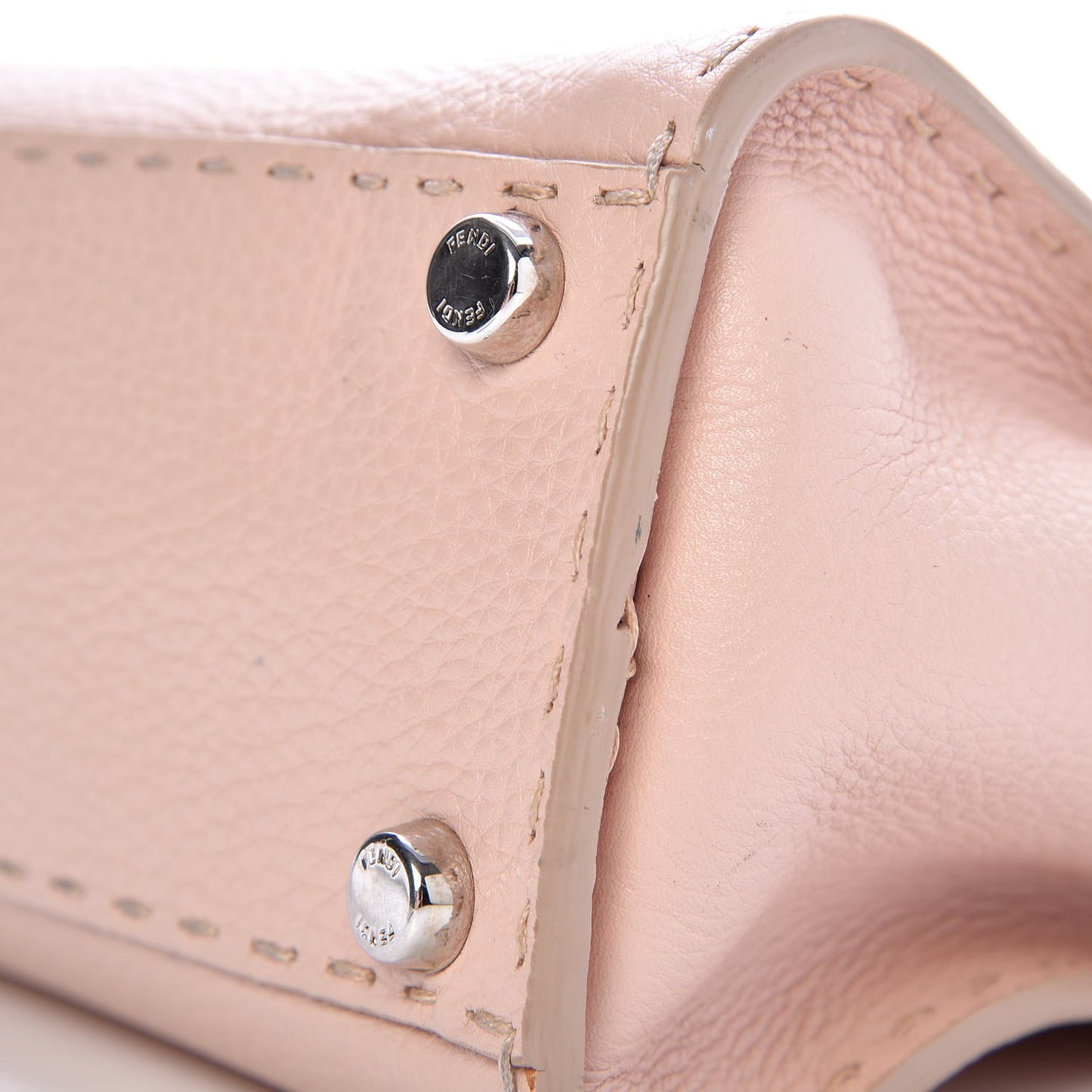 Cuoio Romano Selleria Bi-Color Medium Peekaboo Iconic Satchel Rosa Plaster Pesca