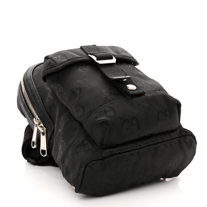 Gucci Econyl Nylon Monogram Off The Grid Sling Backpack Black 3 of 9