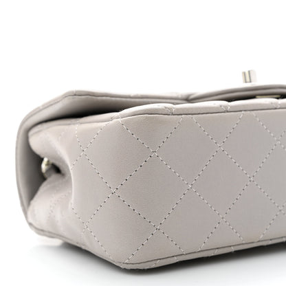 Chanel Lambskin Quilted Mini Rectangular Flap Grey 9 of 11
