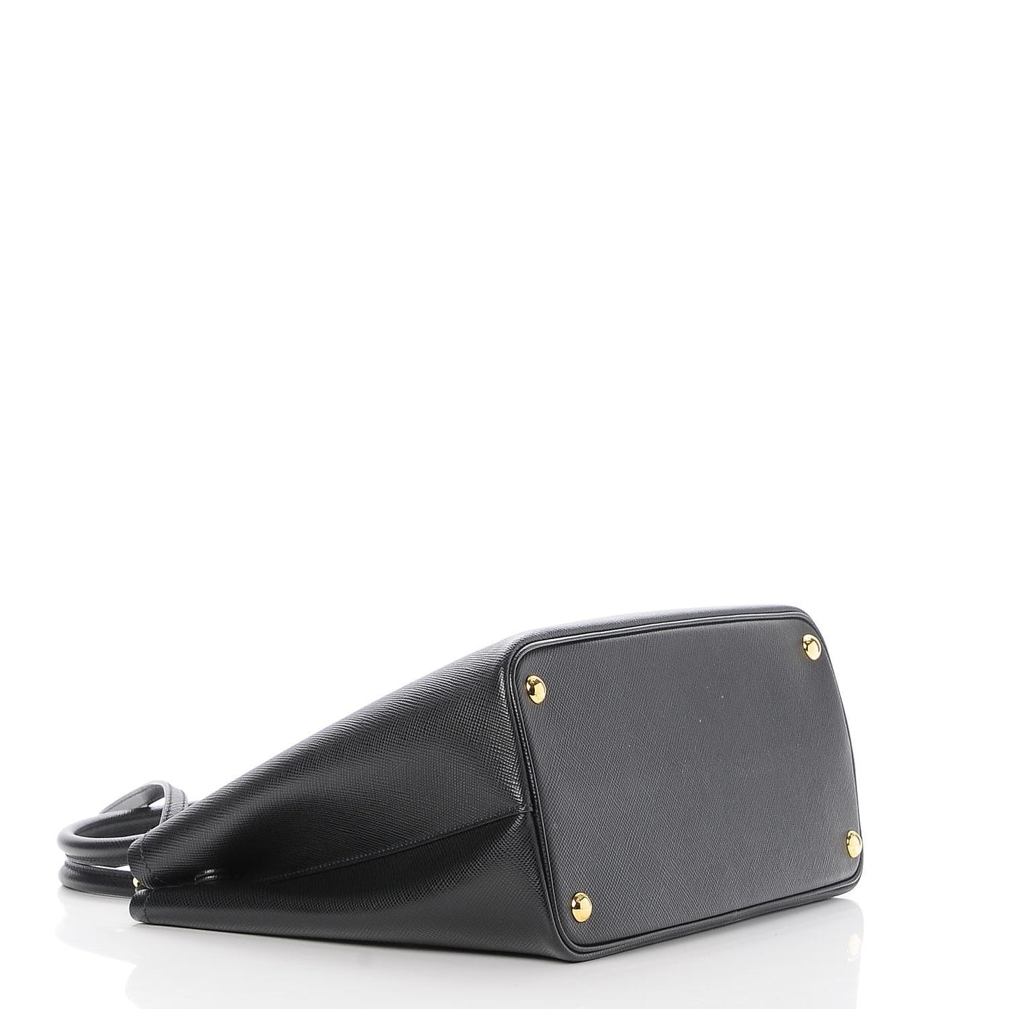 Saffiano Cuir Medium Double Bag Black Mughetto