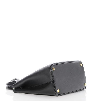 Prada Saffiano Cuir Medium Double Bag Black Mughetto 5 of 8