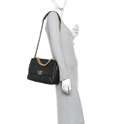 Chanel Lambskin Quilted Large Chanel 19 Flap Black 2 of 11