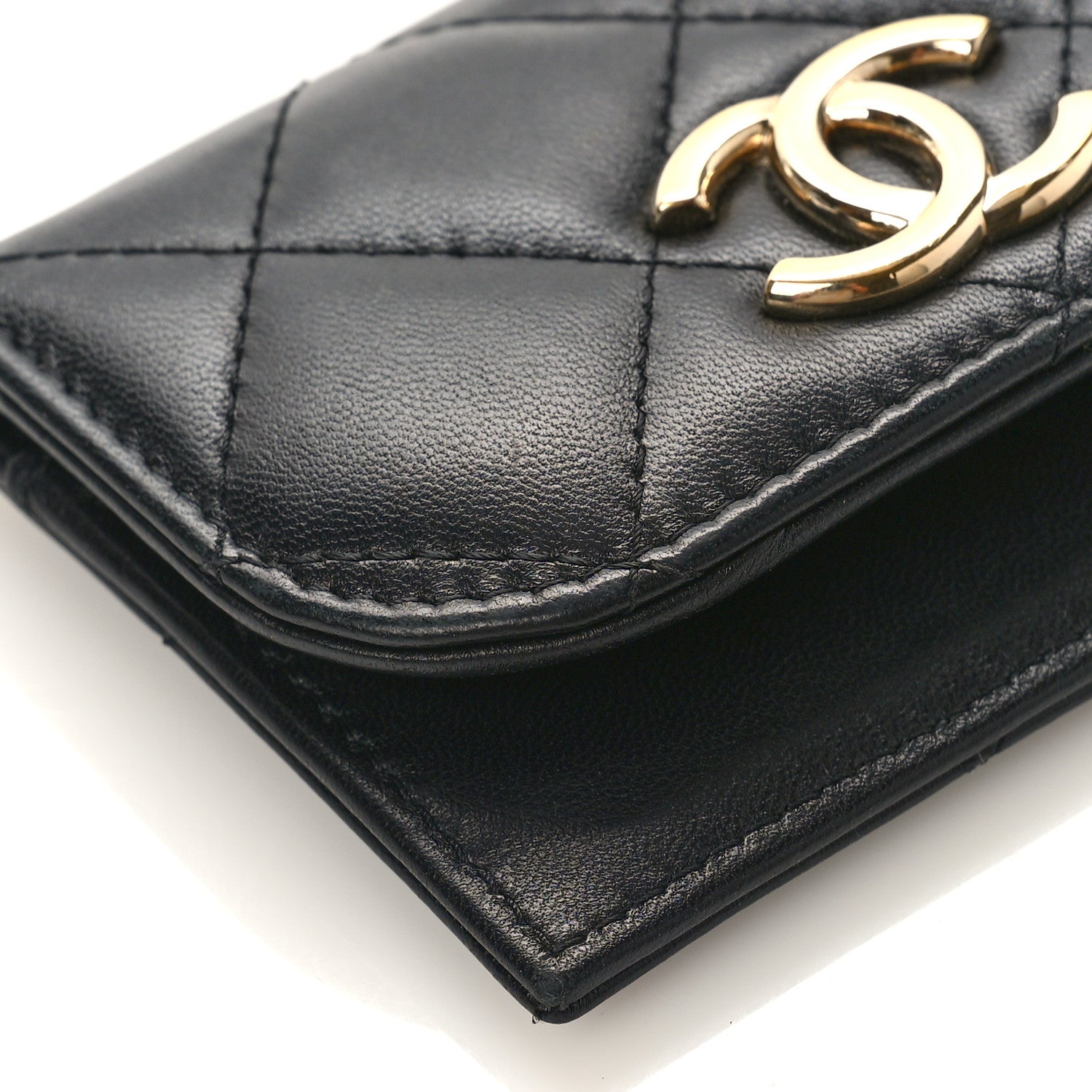 Chanel Lambskin Quilted Flap Waist Bag Insert Black 7 of 8