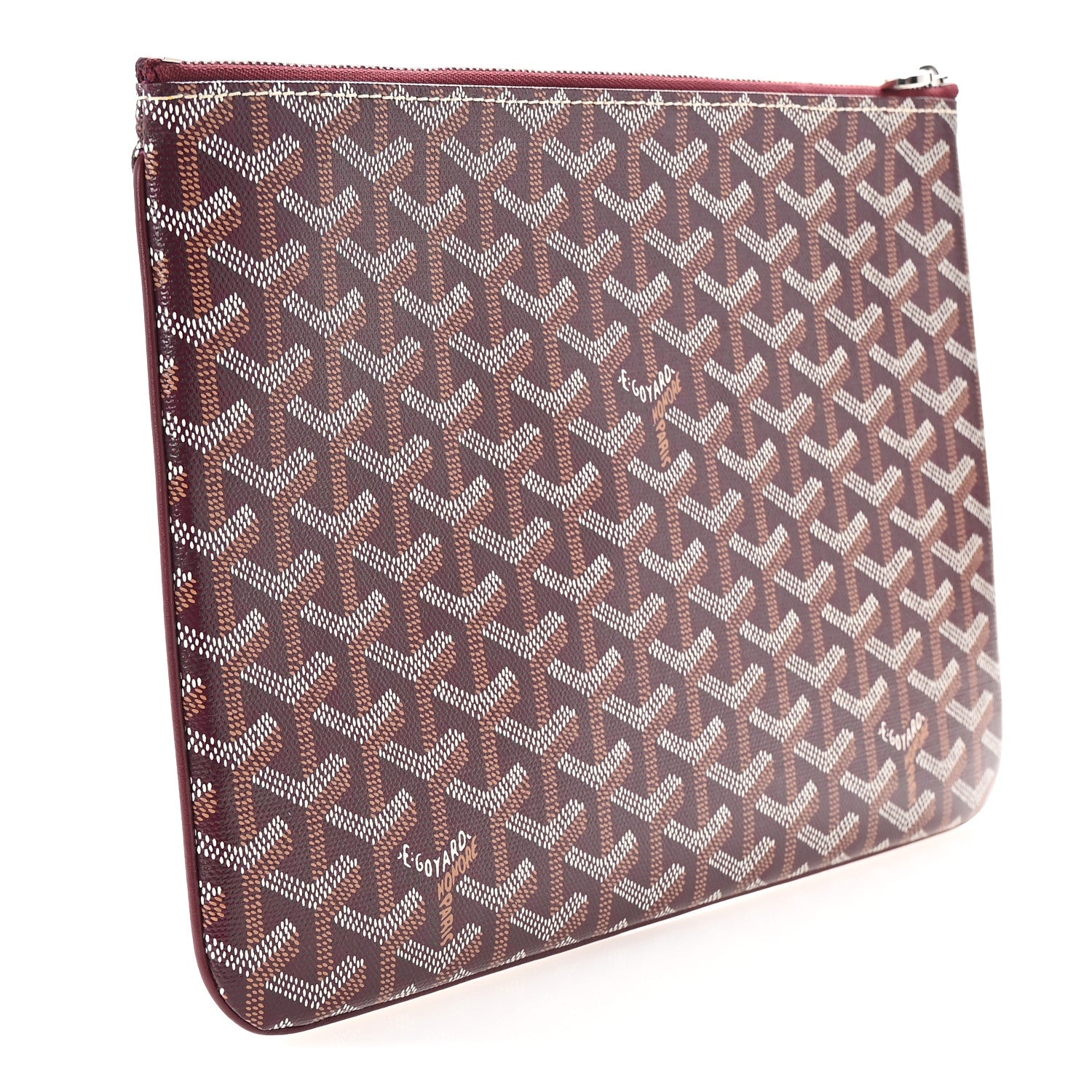 Goyard Goyardine Senat Pochette MM Burgundy 3 of 8