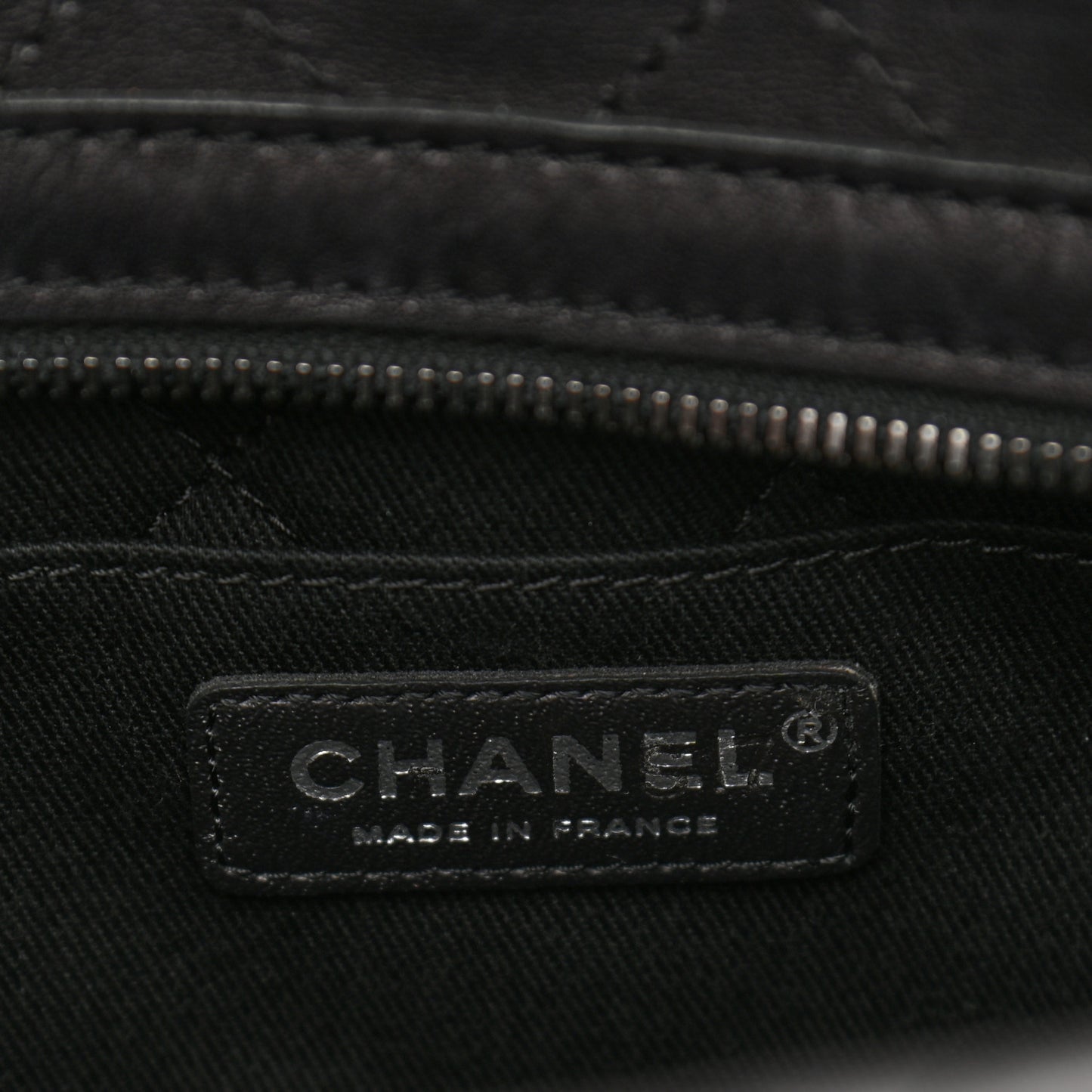 Calfskin Stitched Paris In Rome Shoulder Bag Black