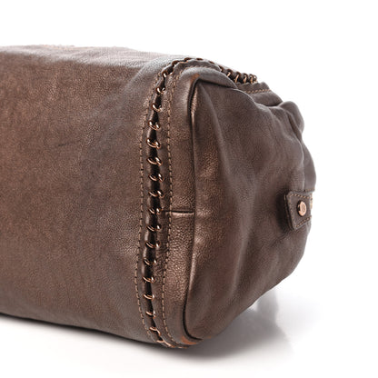 Chanel Metallic Goatskin Medium Luxe Ligne Bowler Bronze 7 of 10