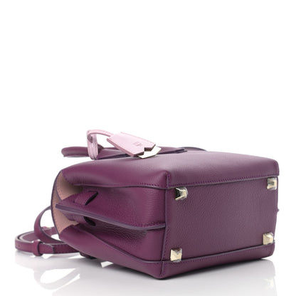 MCM Grained Calfskin Mini Milla Tote Purple 4 of 11