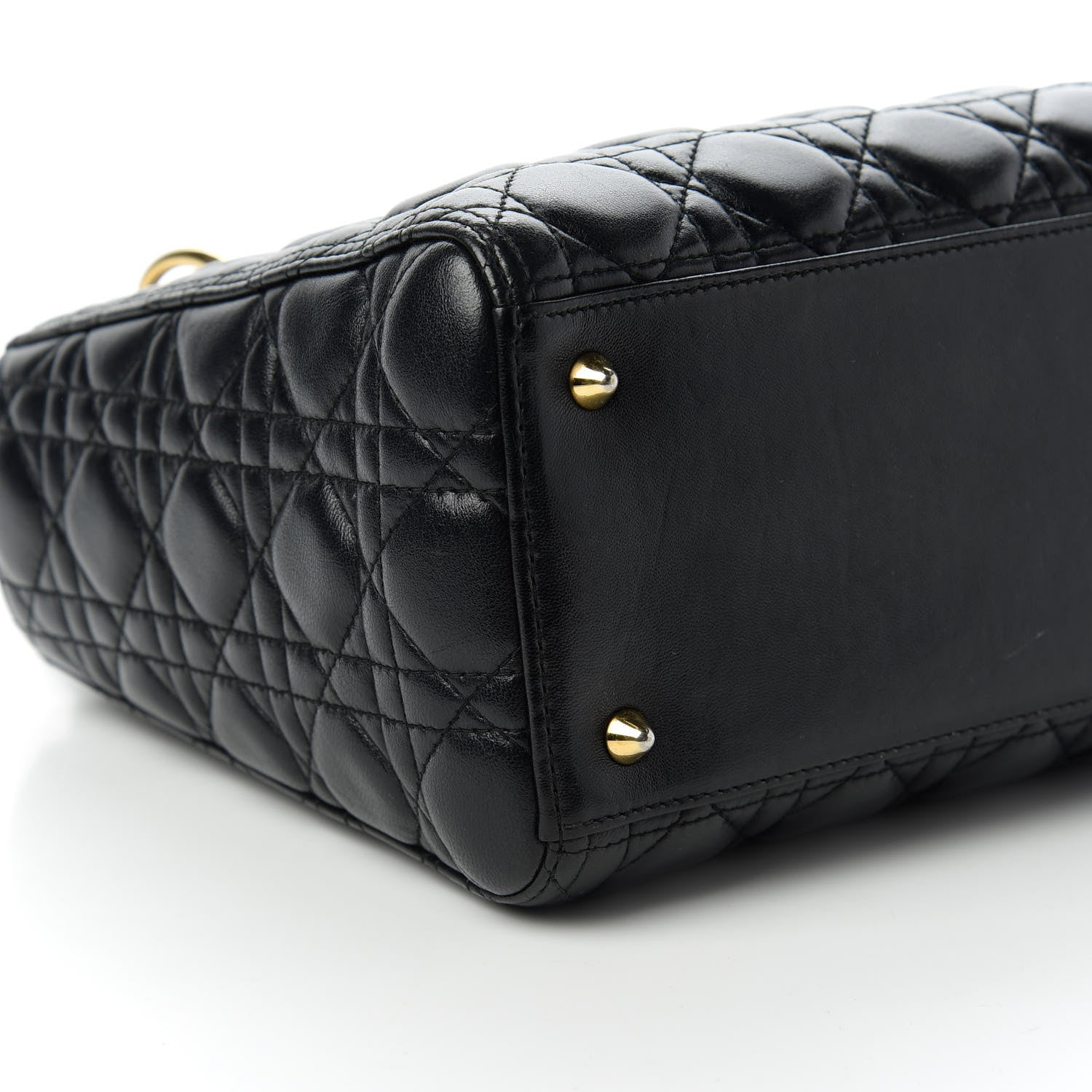 Christian Dior Lambskin Cannage Medium Lady Dior Black 6 of 10