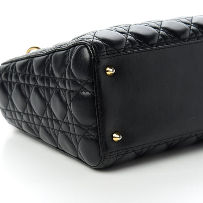 Christian Dior Lambskin Cannage Medium Lady Dior Black 6 of 10