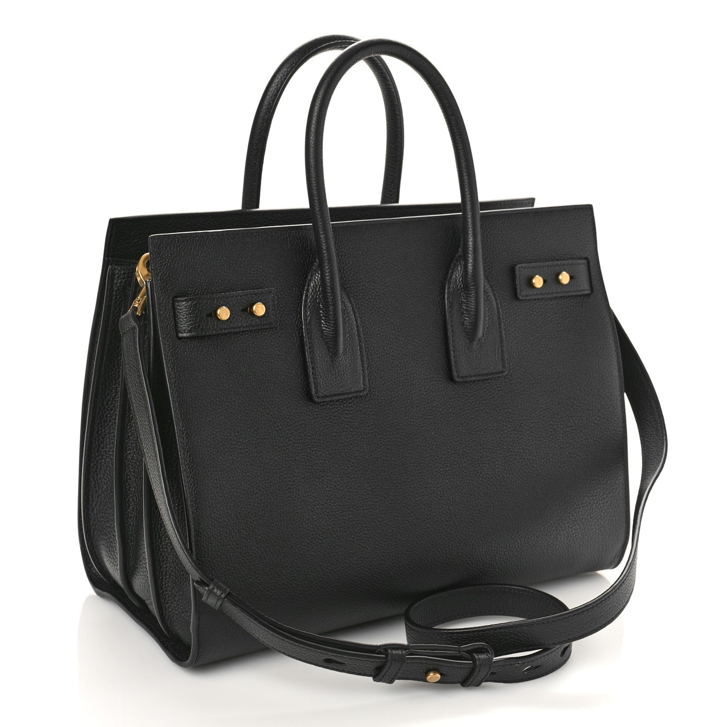 Grained Calfskin Small Supple Sac De Jour Black