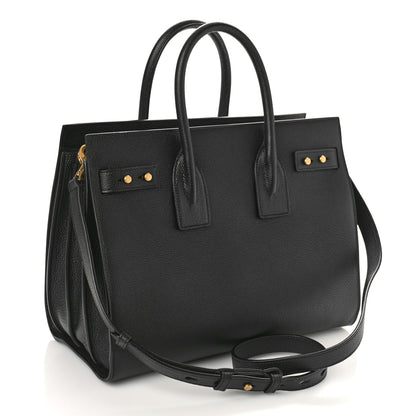 Saint Laurent Grained Calfskin Small Supple Sac De Jour Black 4 of 9