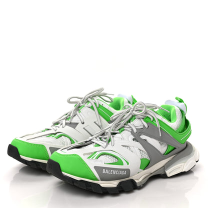 Balenciaga Mesh Nylon Mens Track Sneakers 44 Grey Fluo Green White Black 3 of 9