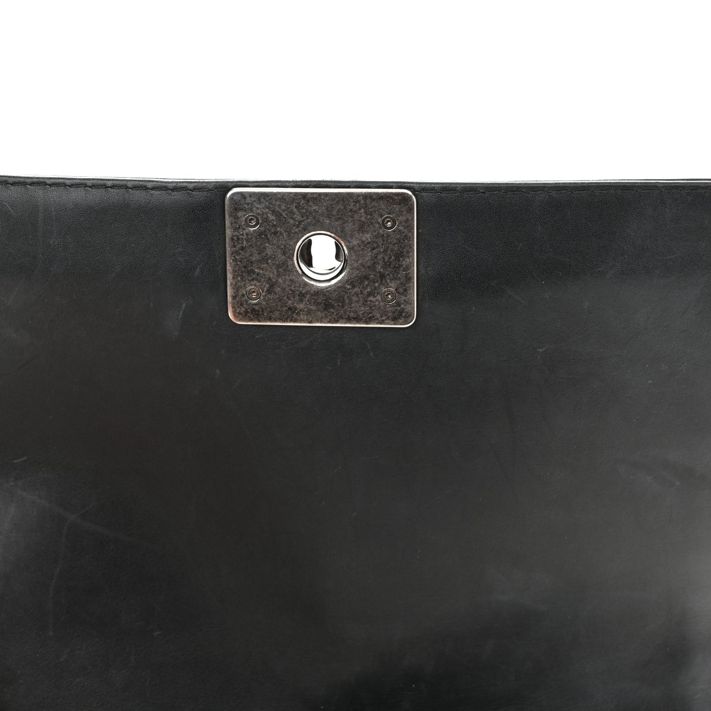 Calfskin Quilted Double Stitch New Medium Boy Flap Black