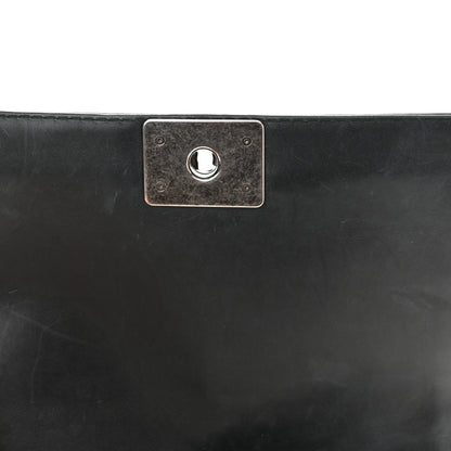 Chanel Calfskin Quilted Double Stitch New Medium Boy Flap Black 15 of 16