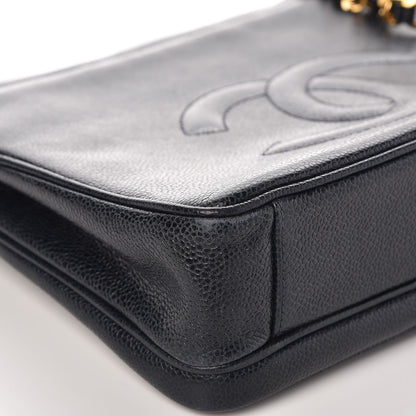 Chanel Caviar Flap Shoulder Bag Navy Blue 13 of 16