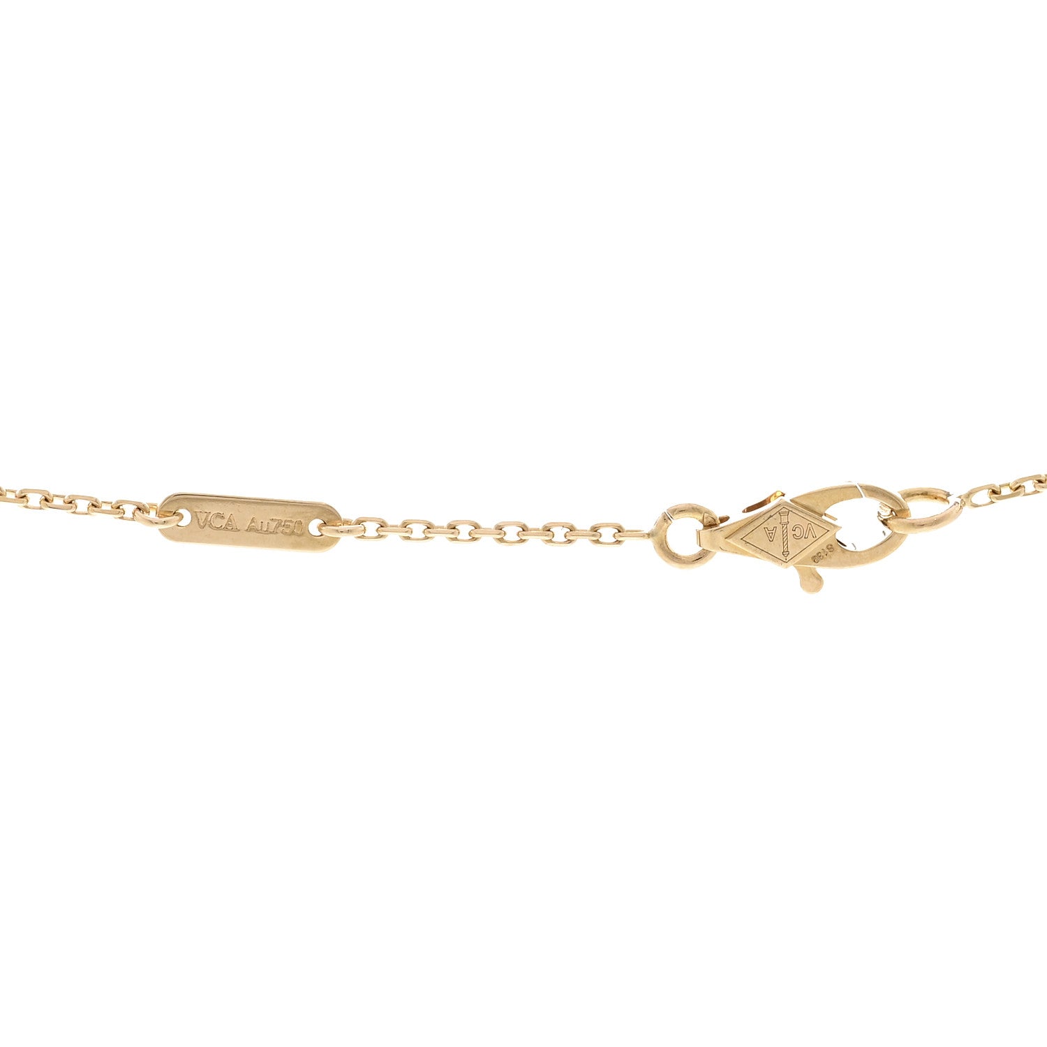 Van Cleef & Arpels 18K Yellow Gold Mother of Pearl Sweet Alhambra Butterfly Pendant Necklace 4 of 5