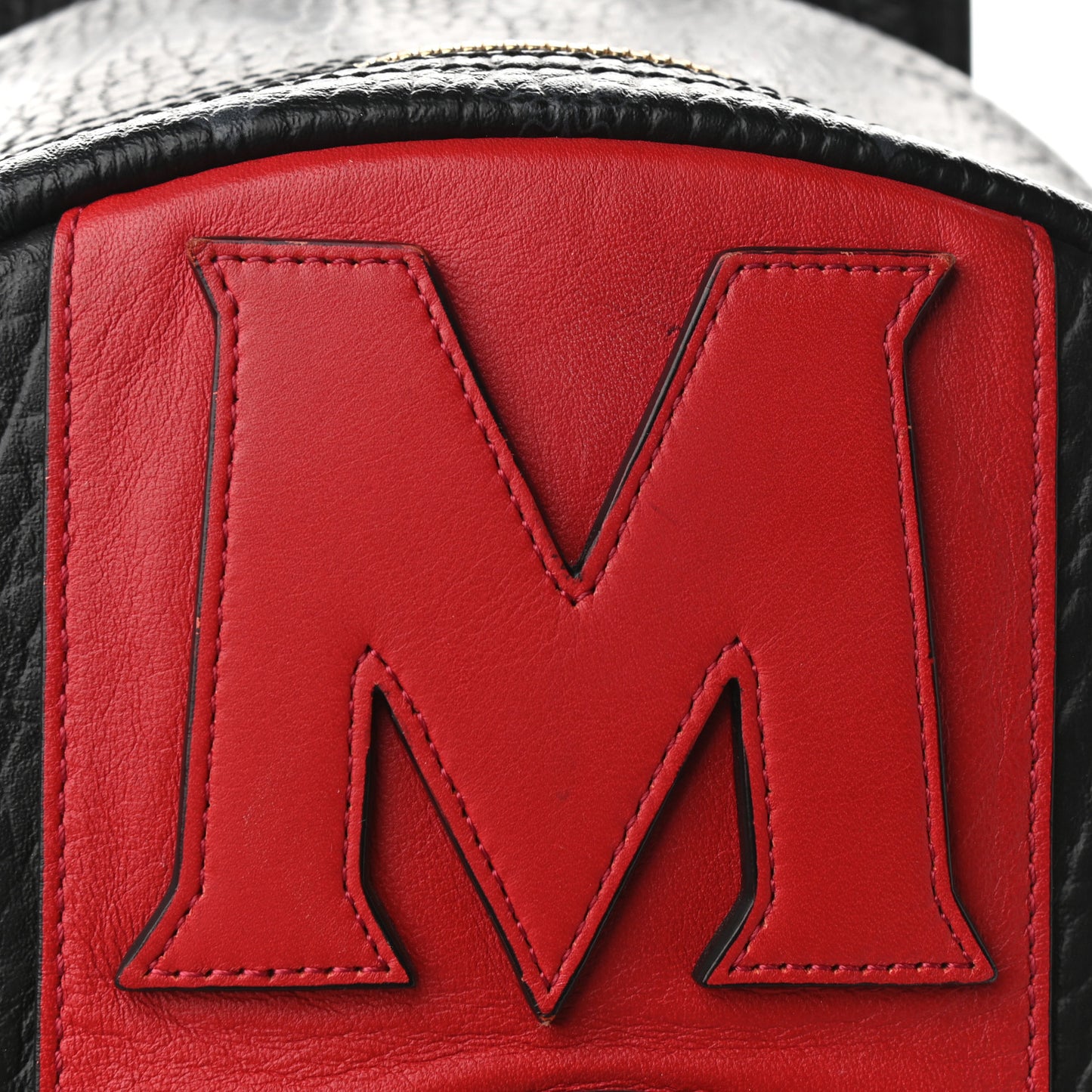 Visetos Medium Stark Logo Stripe Backpack Black Red