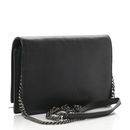 Saint Laurent Smooth Calfskin Classic Monogram Pins Kate Tassel Chain Wallet Black 3 of 18