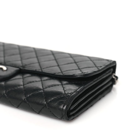 Chanel Lambskin Quilted Clutch with Chain Flap Black 10 of 13