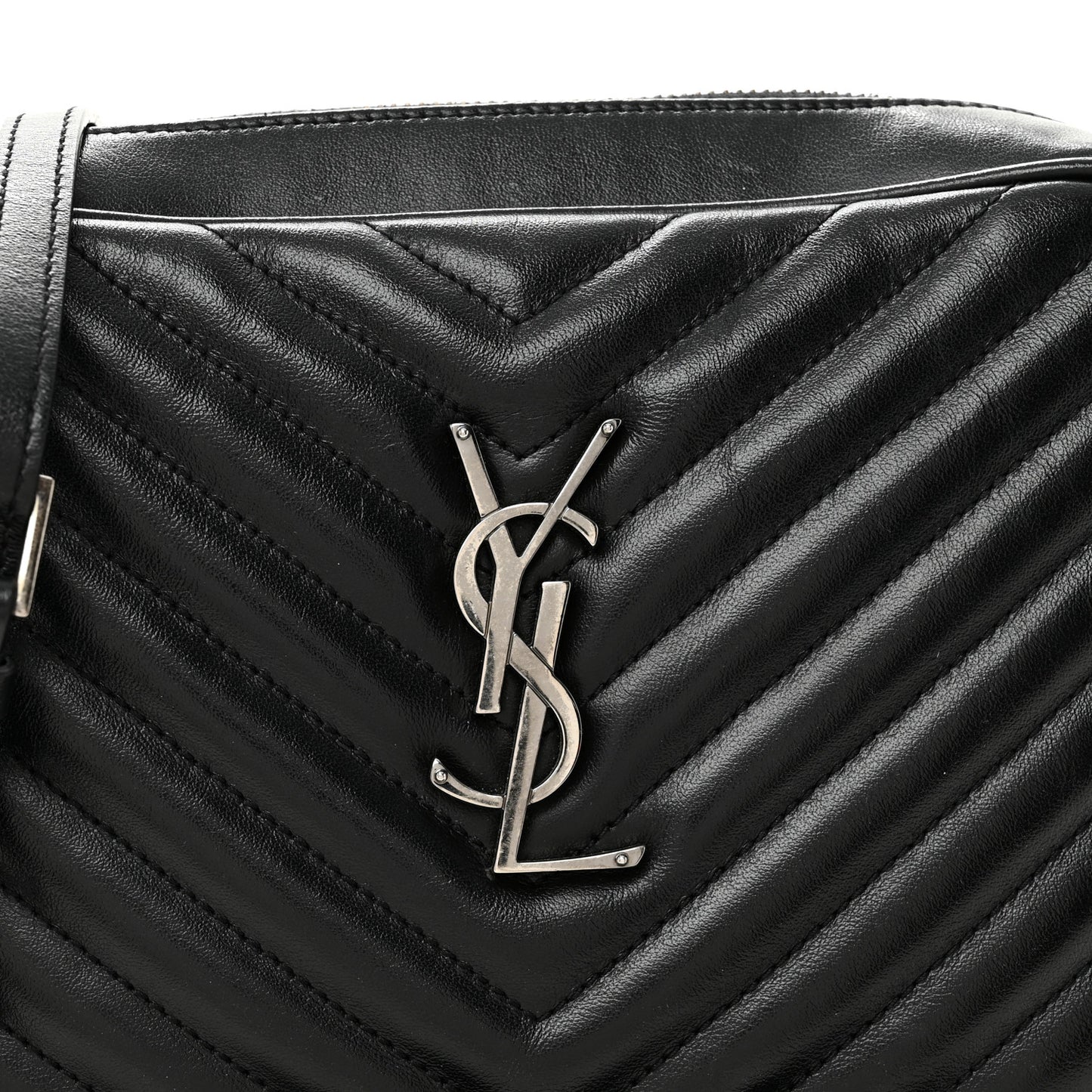 Calfskin Matelasse Monogram Lou Camera Bag Black