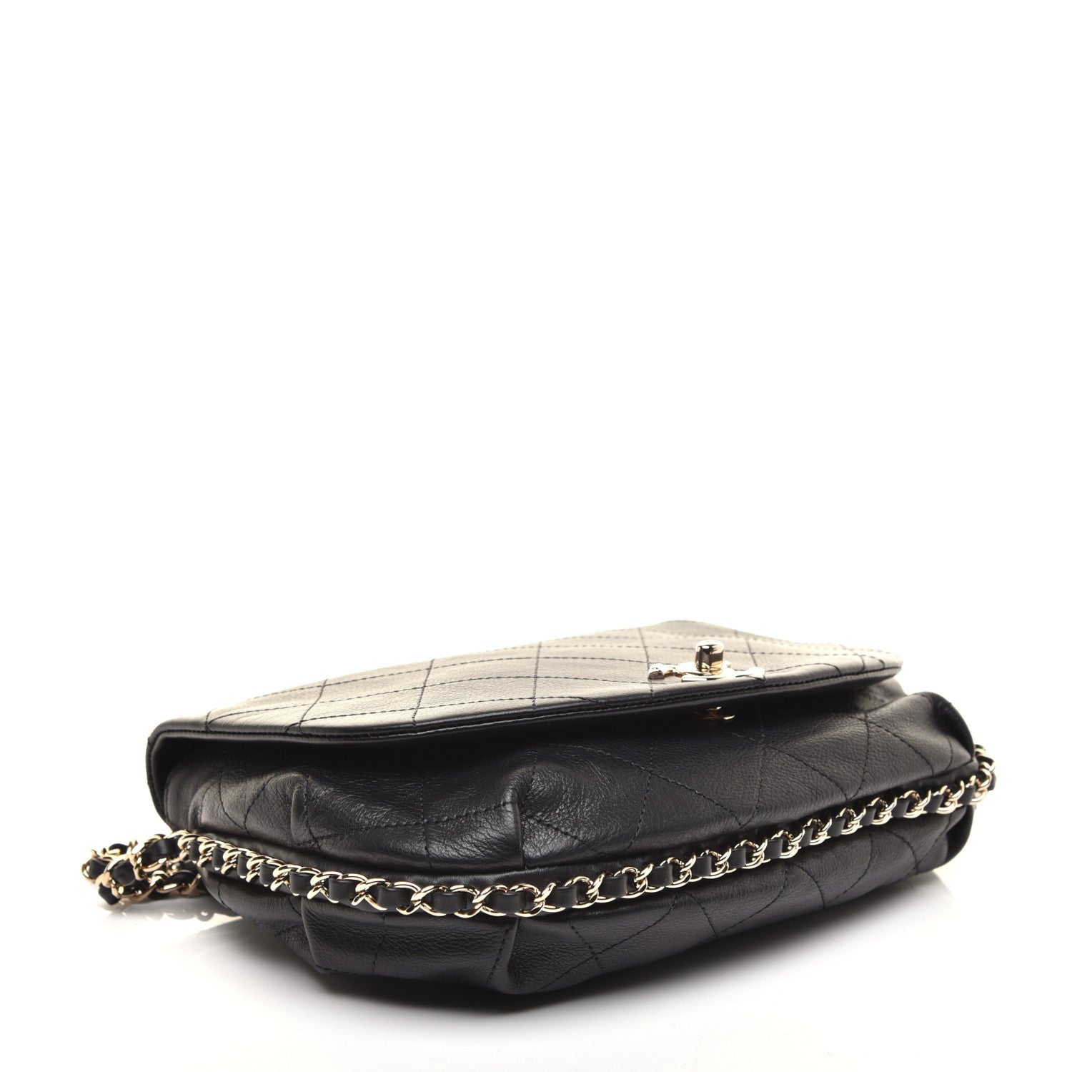 Chanel Calfskin Stitched Messenger Flap Black 4 of 8