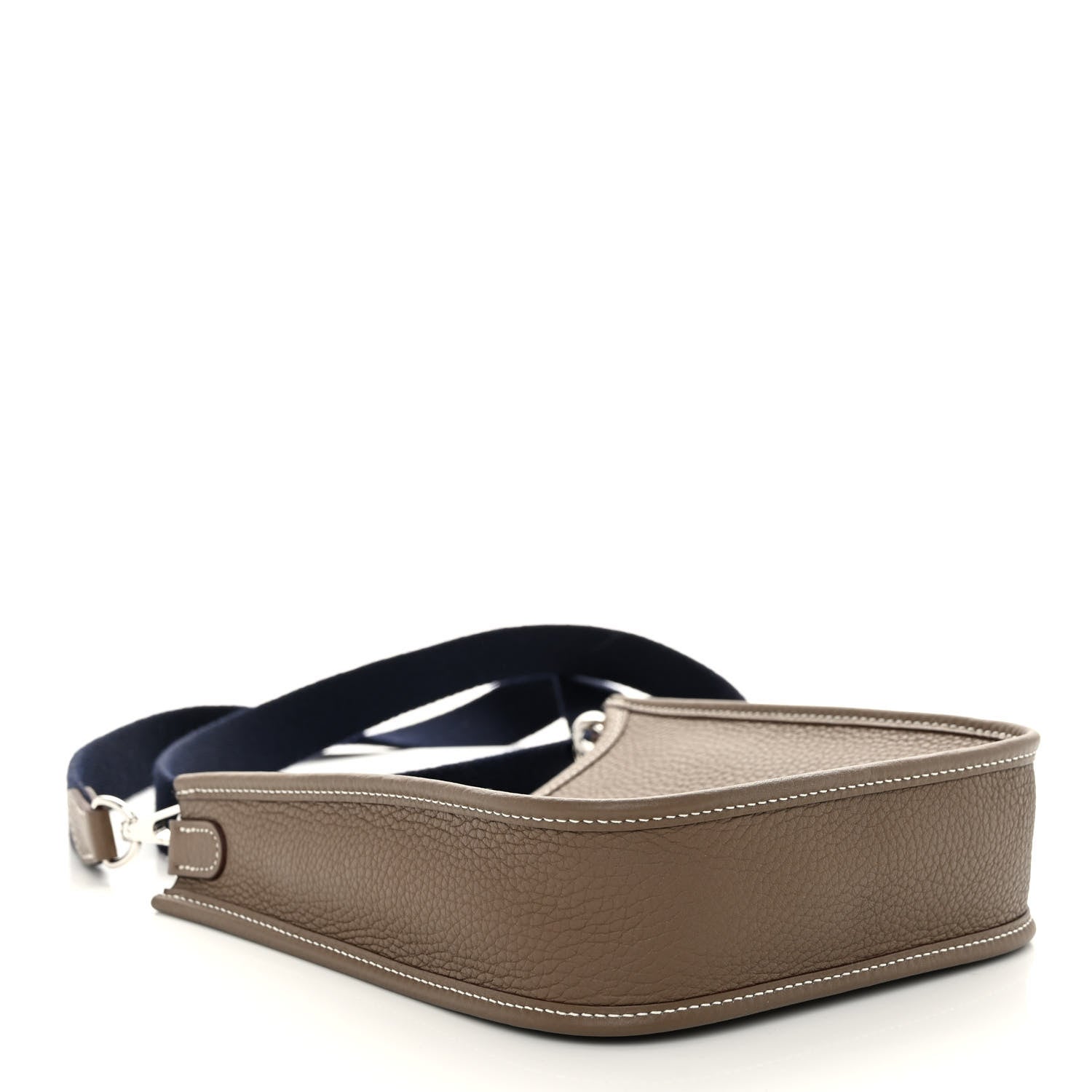 Hermes Taurillon Clemence Amazone Evelyne TPM Etoupe Bleu Indigo 4 of 10
