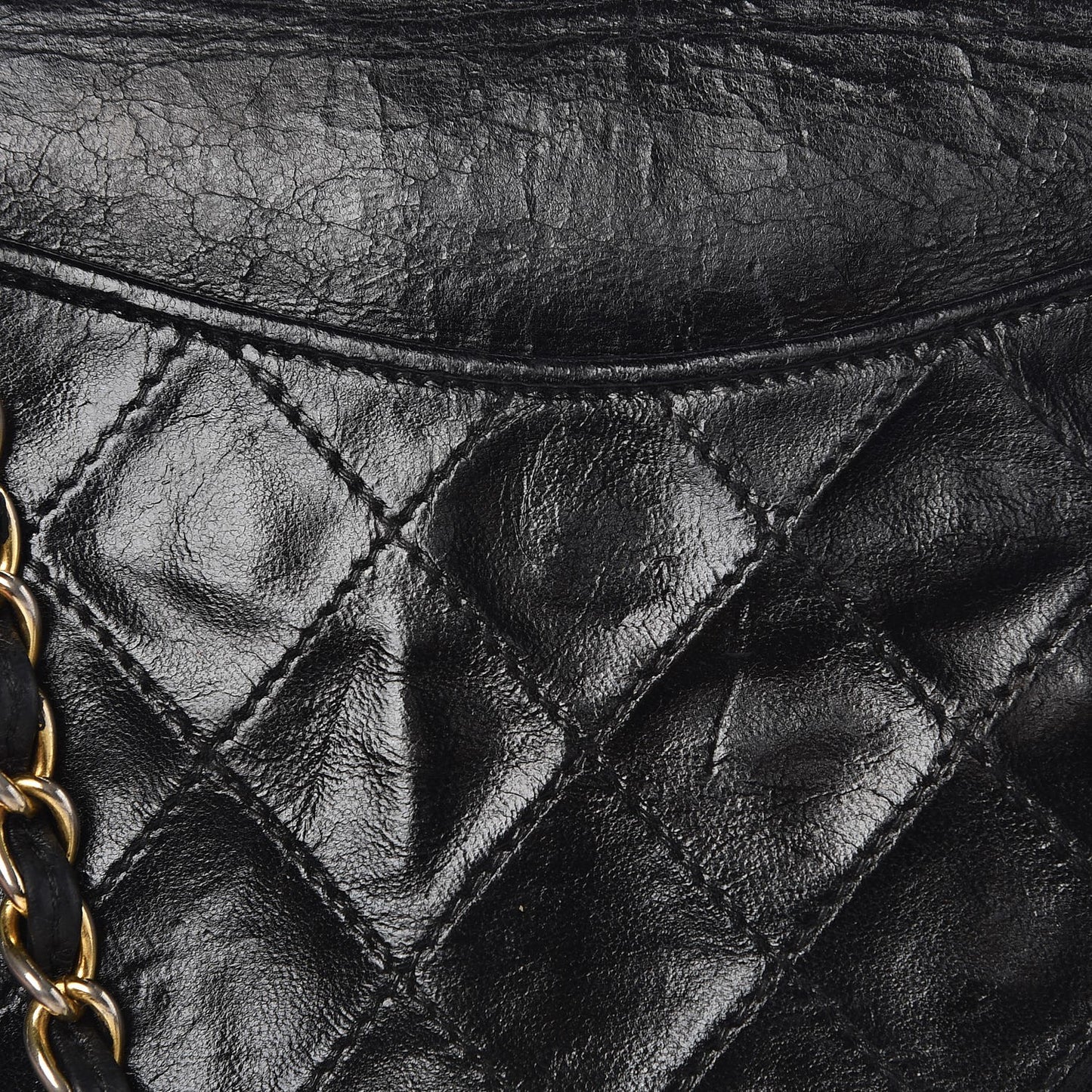 Lambskin Quilted Small Single Flap Black