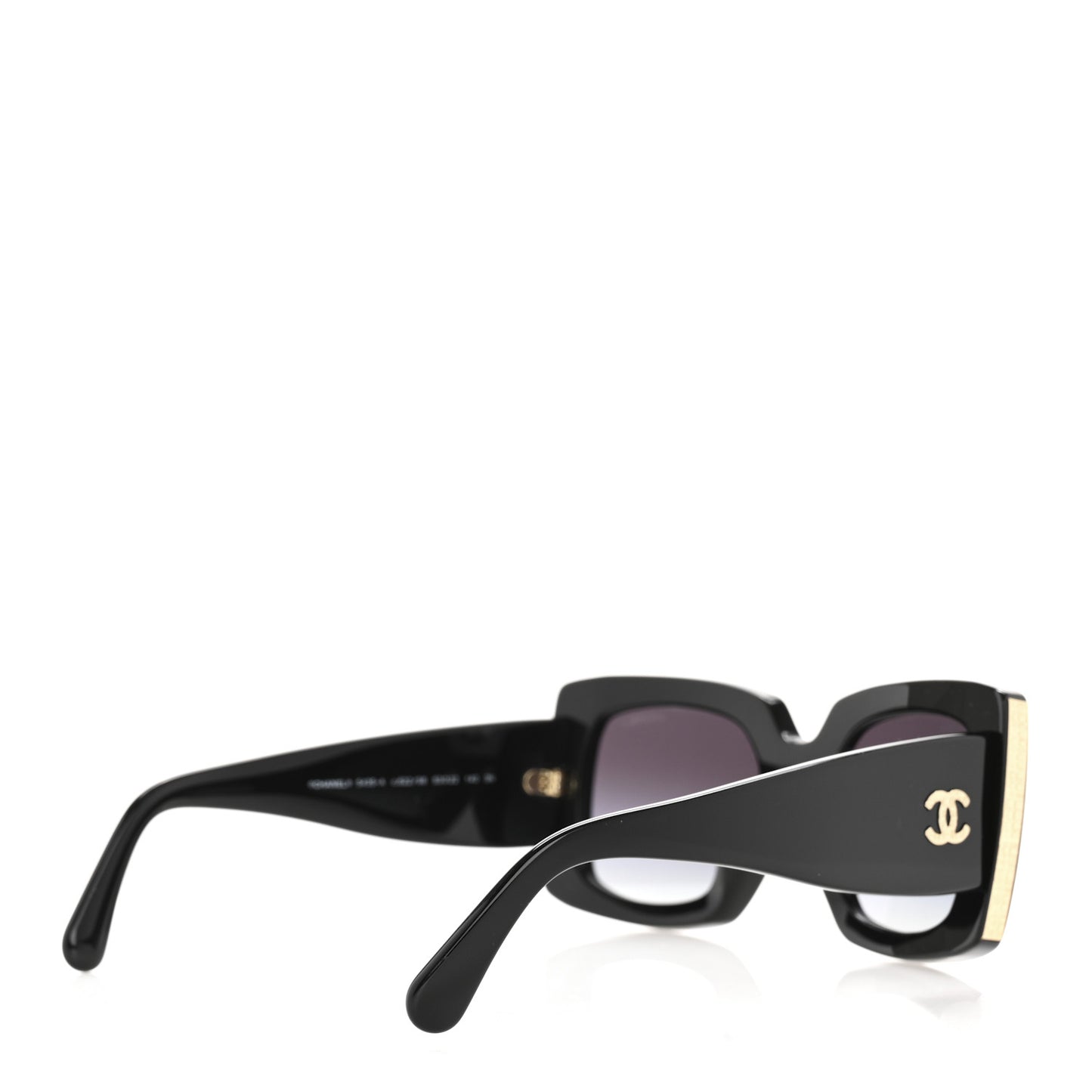 Acetate Rectangle Sunglasses 5435-A Black