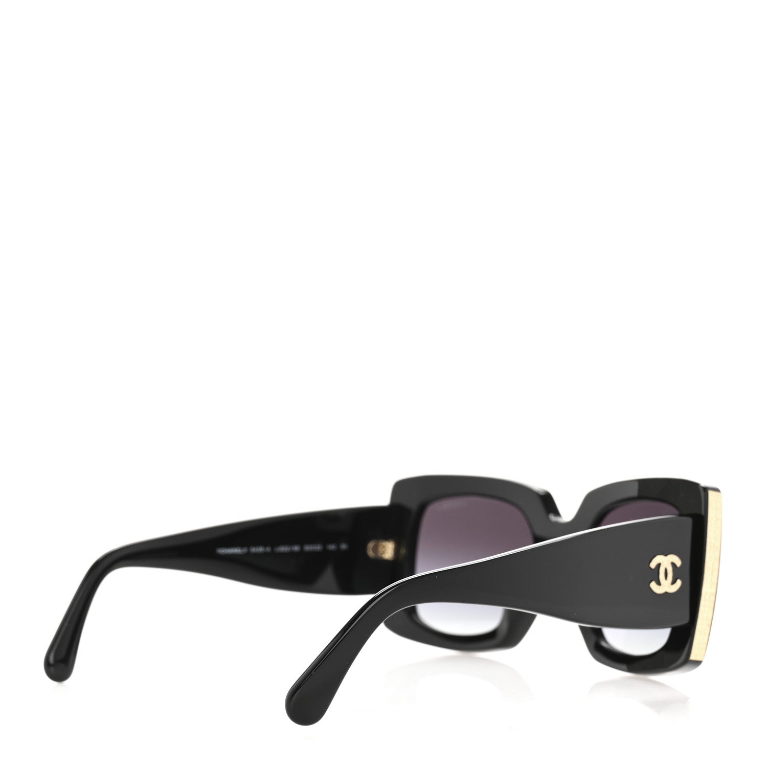 Chanel Acetate Rectangle Sunglasses 5435-A Black 4 of 7