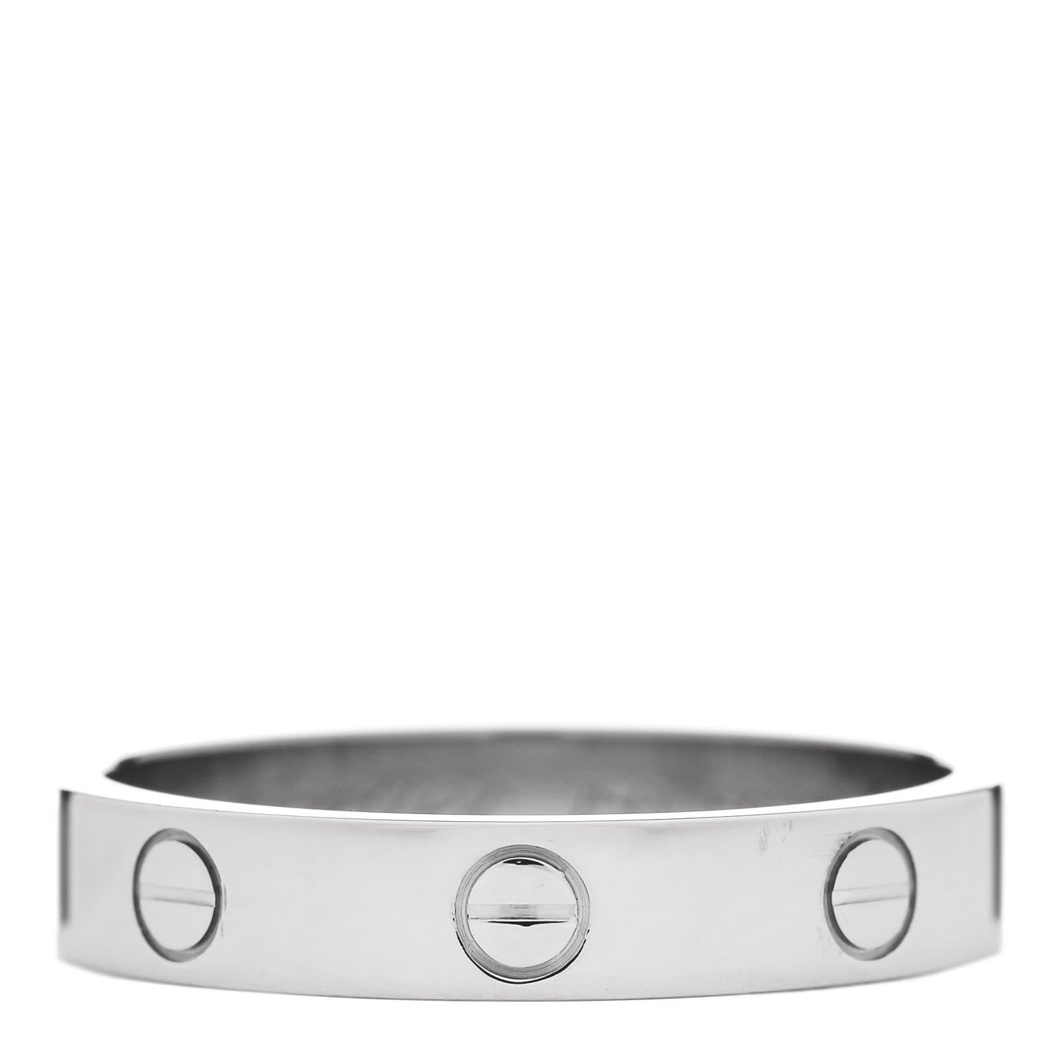 Cartier 18K White Gold 4mm LOVE Wedding Band Ring 59 8.75 1 of 5