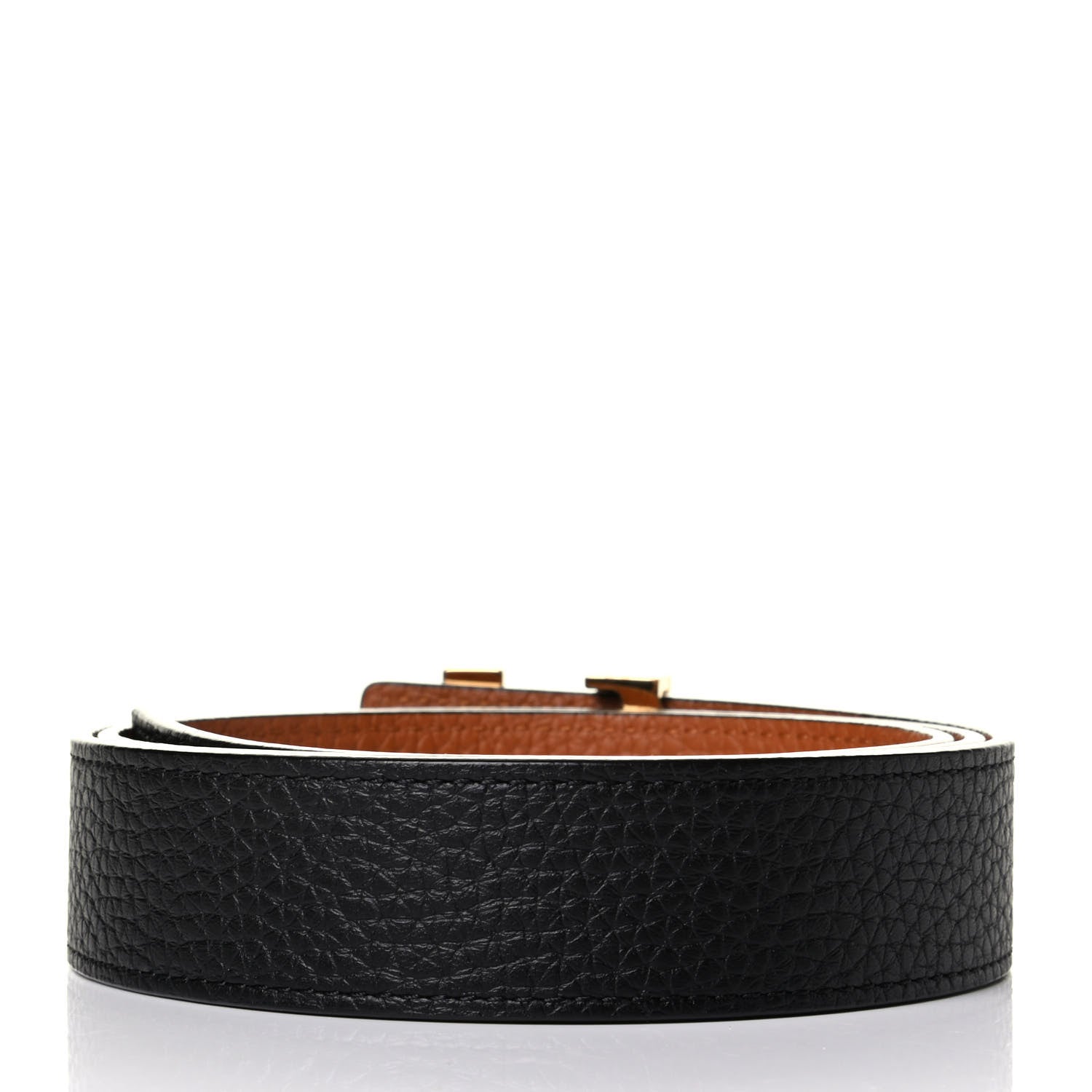 Louis Vuitton Taurillon Calfskin 30mm LV Initiales Reversible Belt 85 34 Black 2 of 5