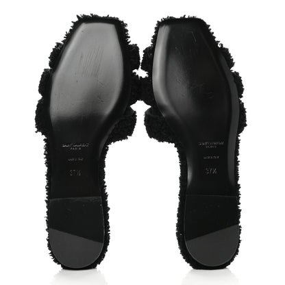 Saint Laurent Shearling Tribute Flat Mules 37.5 black 5 of 8
