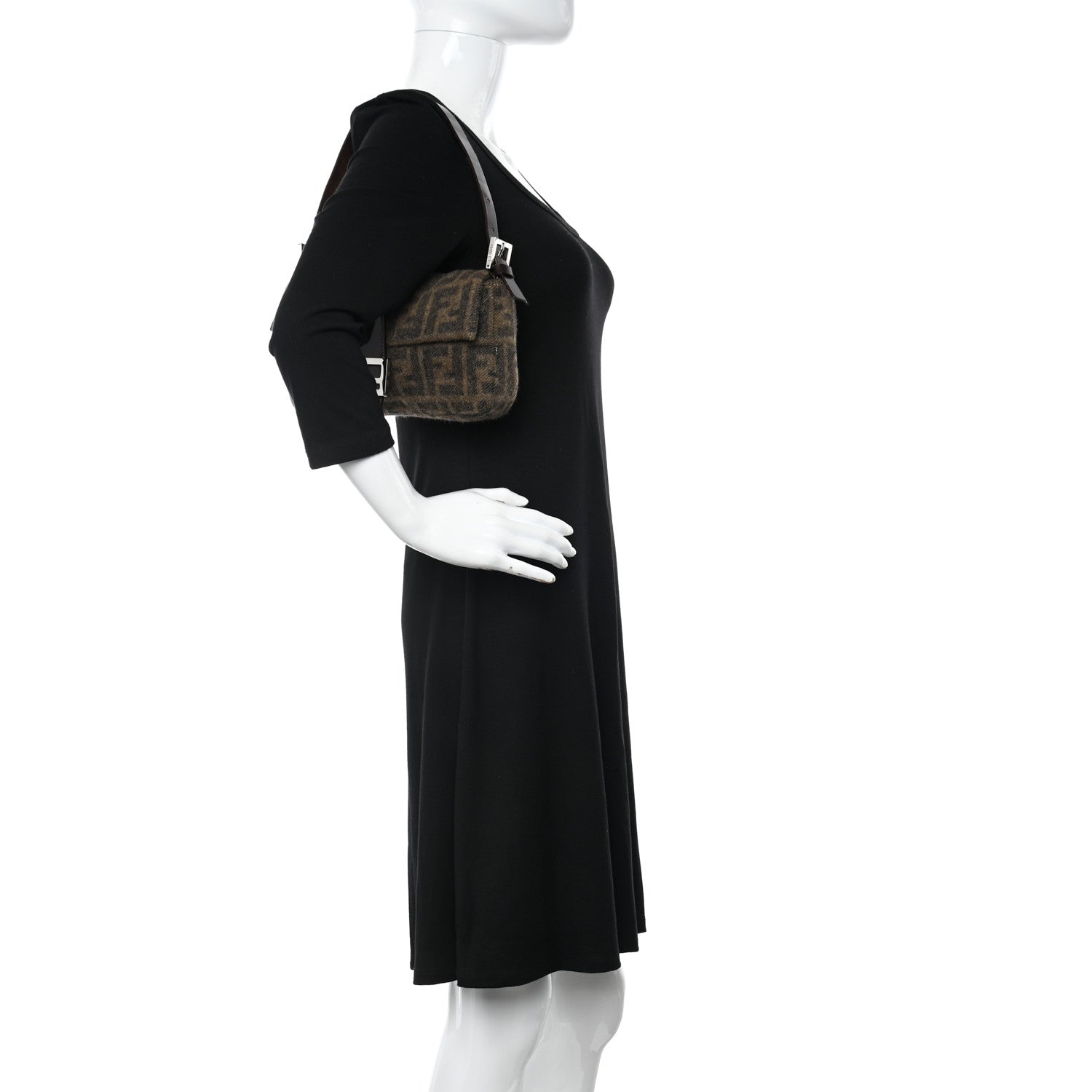 Fendi Wool Zucca Baguette Tobacco 2 of 9