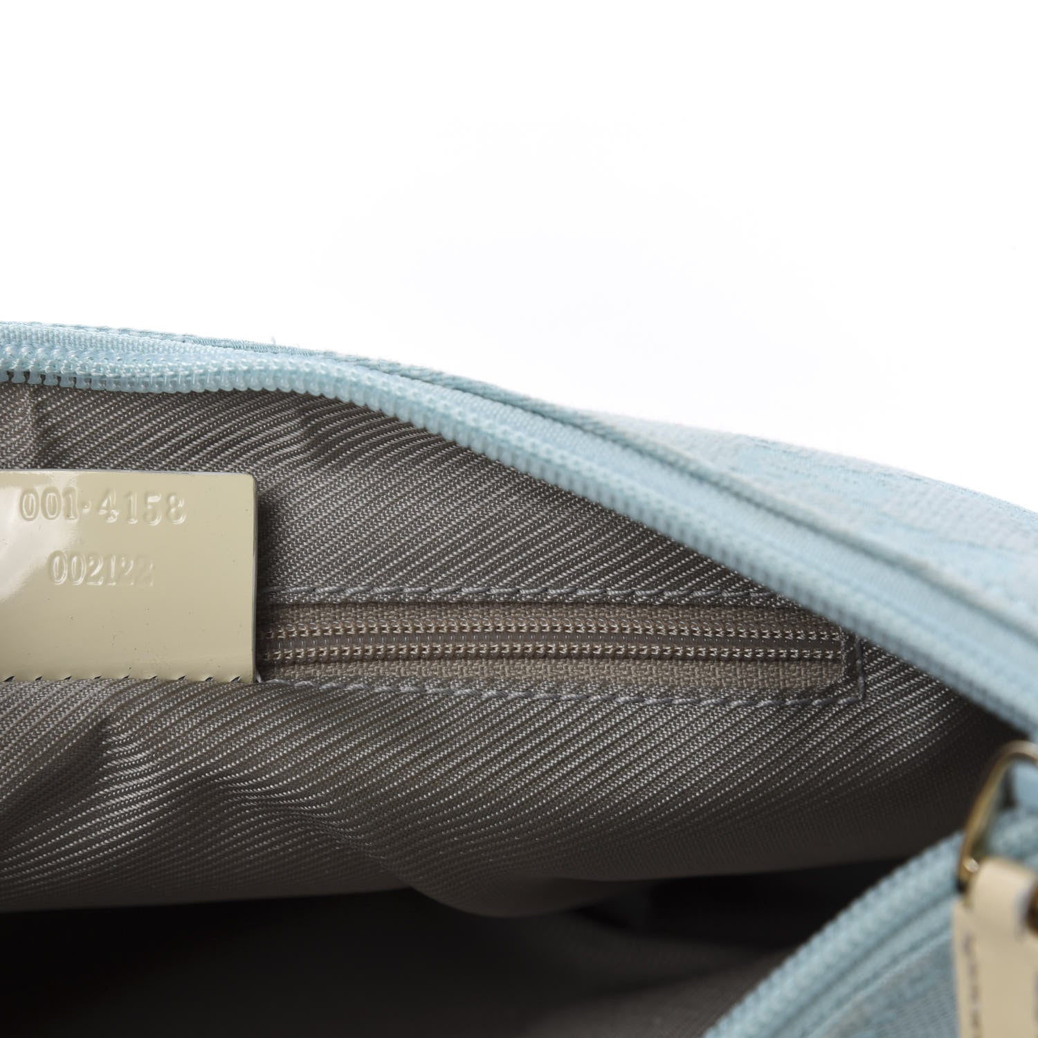 Gucci Monogram Patent Small Hobo Blue 16 of 17
