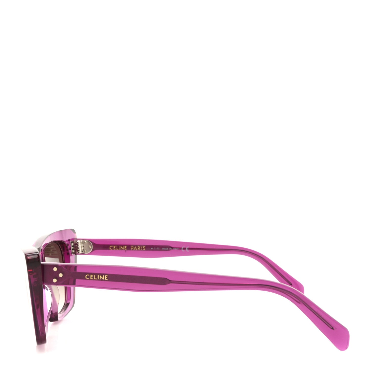Celine Acetate Cat Eye Sunglasses CL40187I Transparent Purple 3 of 7