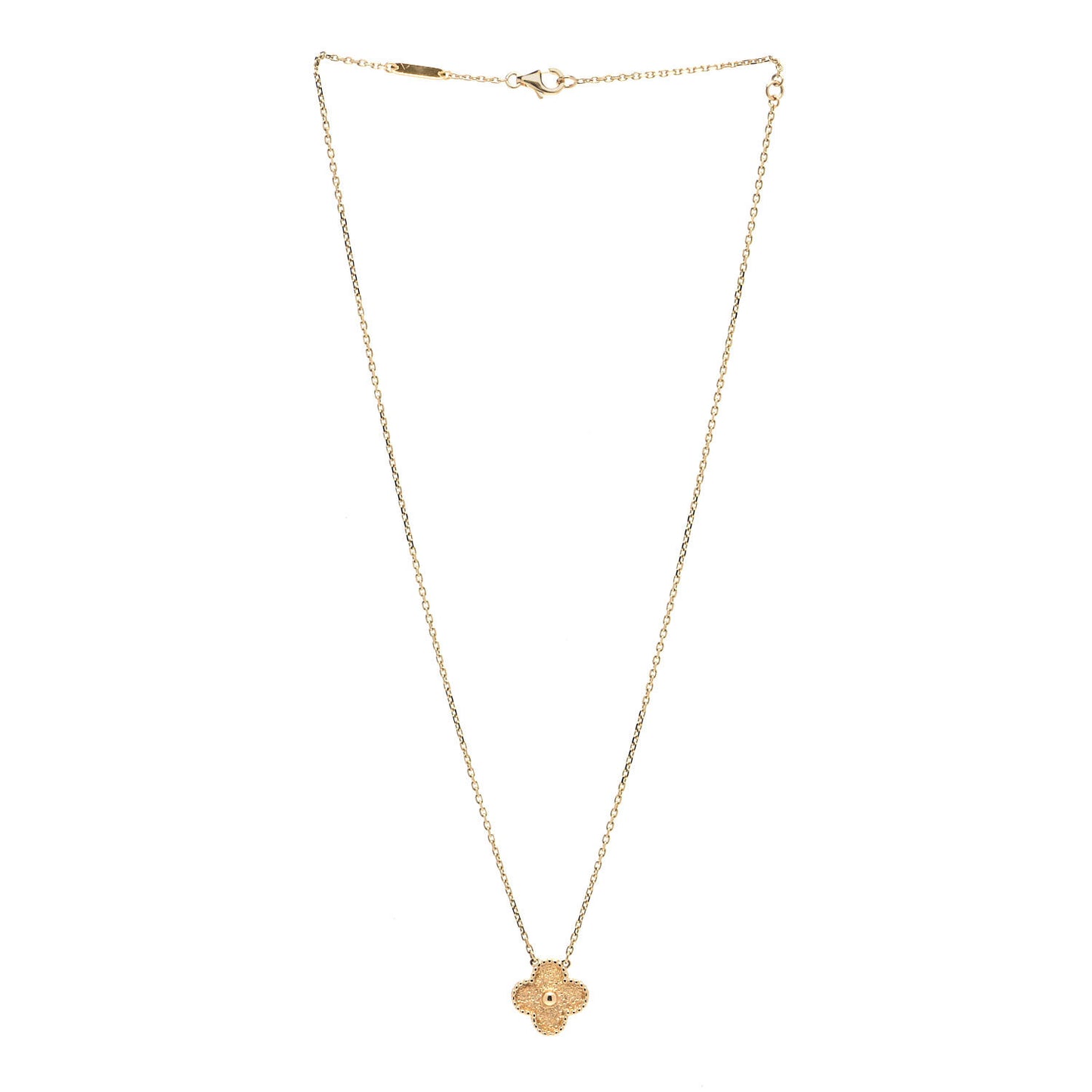 18K Yellow Gold Vintage Alhambra Pendant Necklace