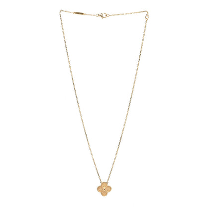 Van Cleef & Arpels 18K Yellow Gold Vintage Alhambra Pendant Necklace 3 of 6