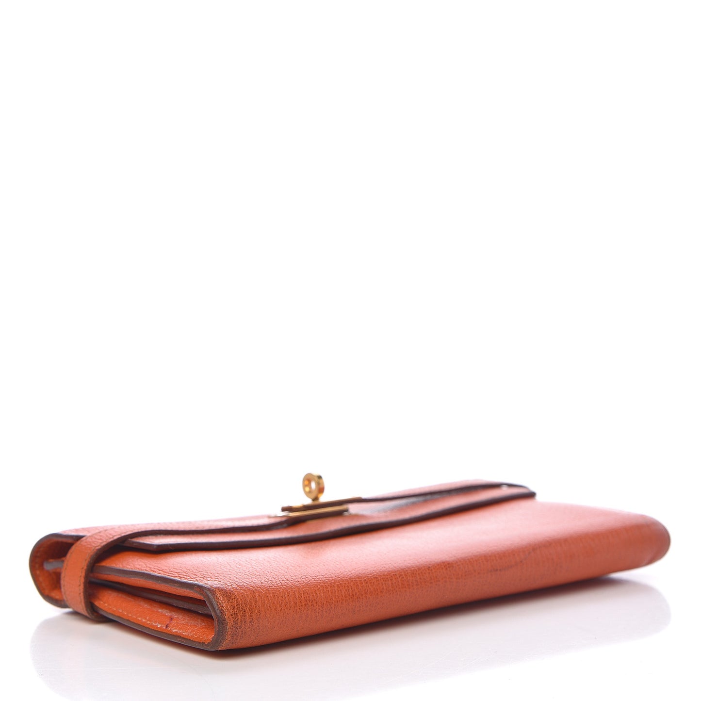 Chevre Mysore Kelly Longue Wallet Orange