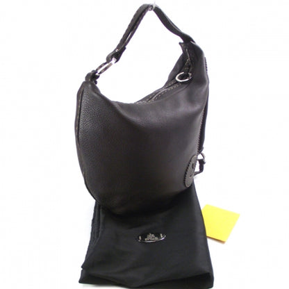 Fendi Leather Selleria Biga Hobo Brown 3 of 8