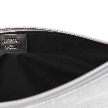 Gucci Metallic Monogram Pretty Boat Pochette Silver 9 of 10