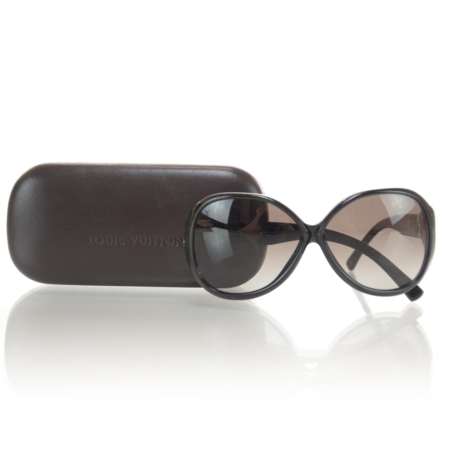 Oversized Soupcon Sunglasses Black Glitter