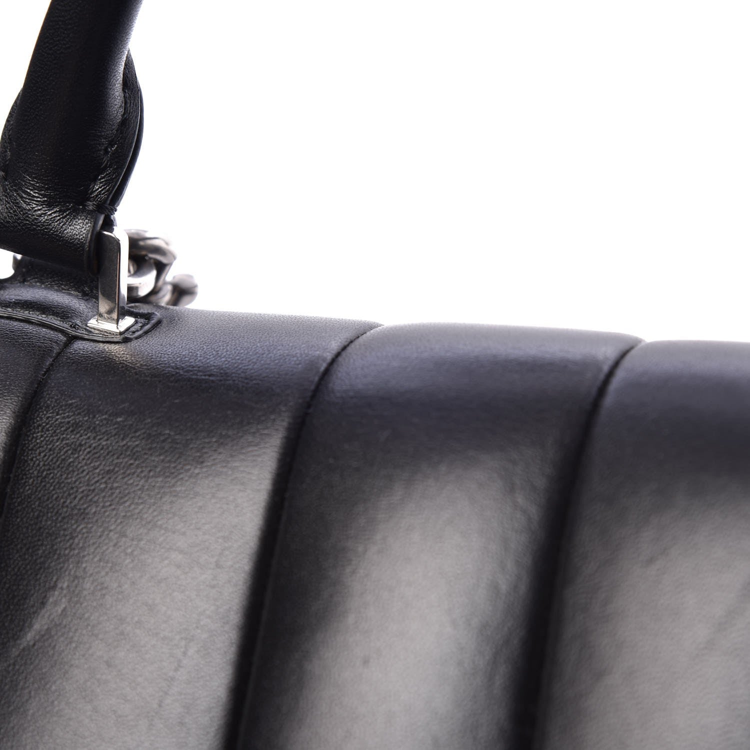 Celine Lambskin Quilted Small Trapeze Black 8 of 11